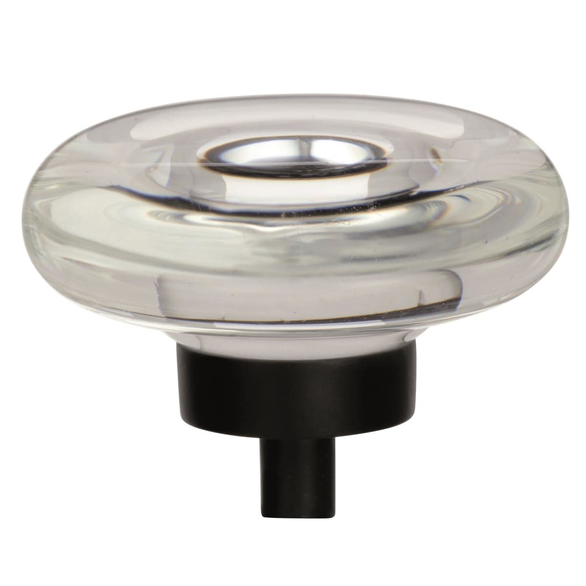 Amerock - BP36652CBBR - Glacio 1-3/4 Inch Mushroom Cabinet Knob in Clear / Black Bronze