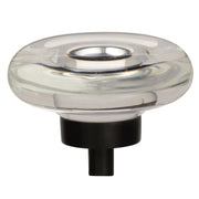 Amerock - BP36652CBBR - Glacio 1-3/4 Inch Mushroom Cabinet Knob in Clear / Black Bronze