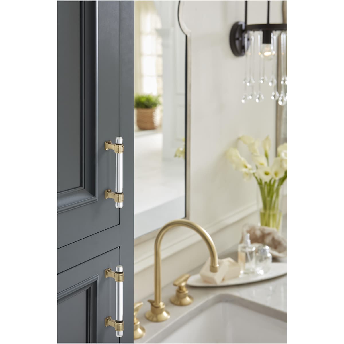 Amerock - BP36654CCZ - Glacio 3-3/4 Inch Center to Center Bar Cabinet Pull in Champagne Bronze