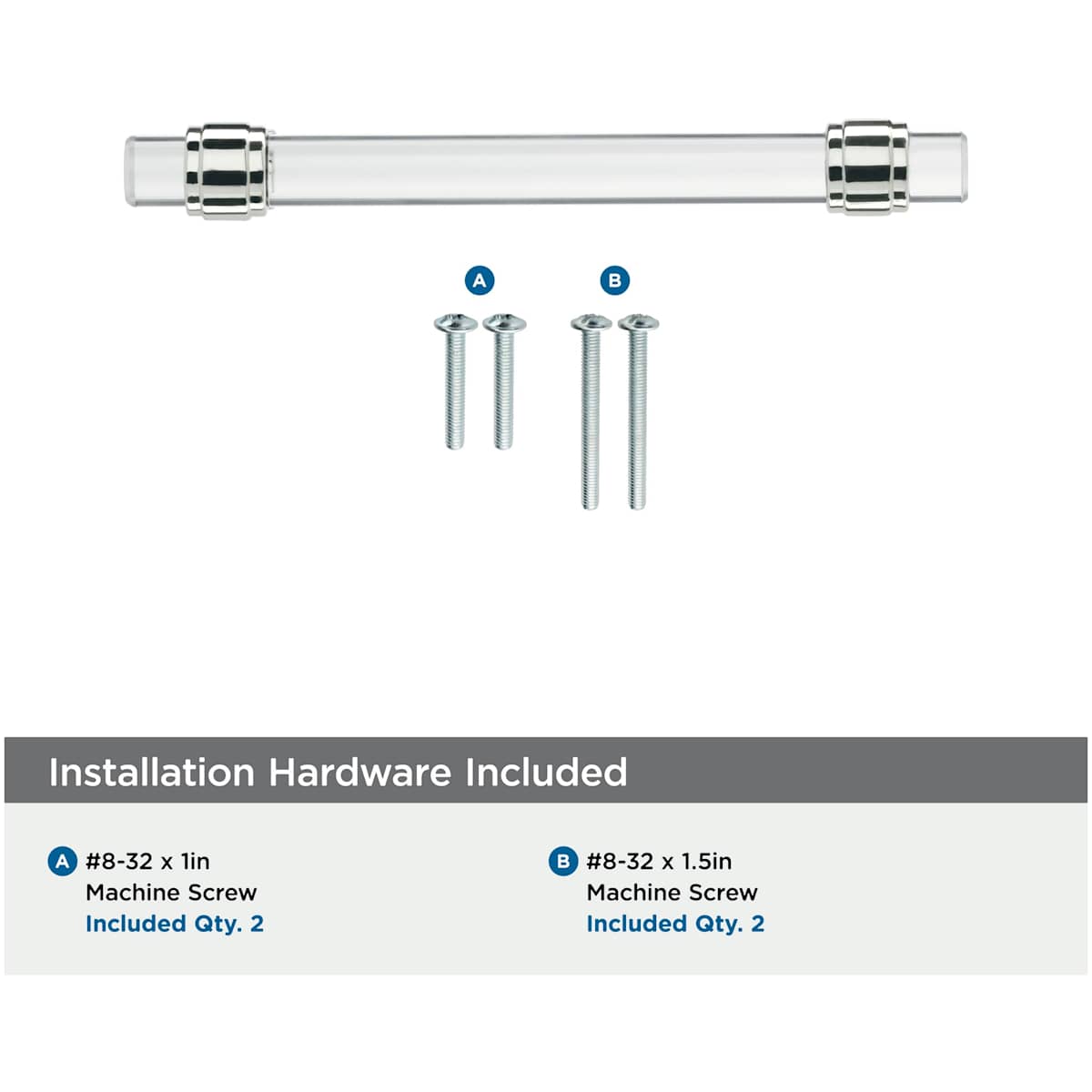 Amerock - BP36655CBBZ - Glacio 5-1/16 Inch Center to Center Bar Cabinet Pull in Clear / Golden Champagne