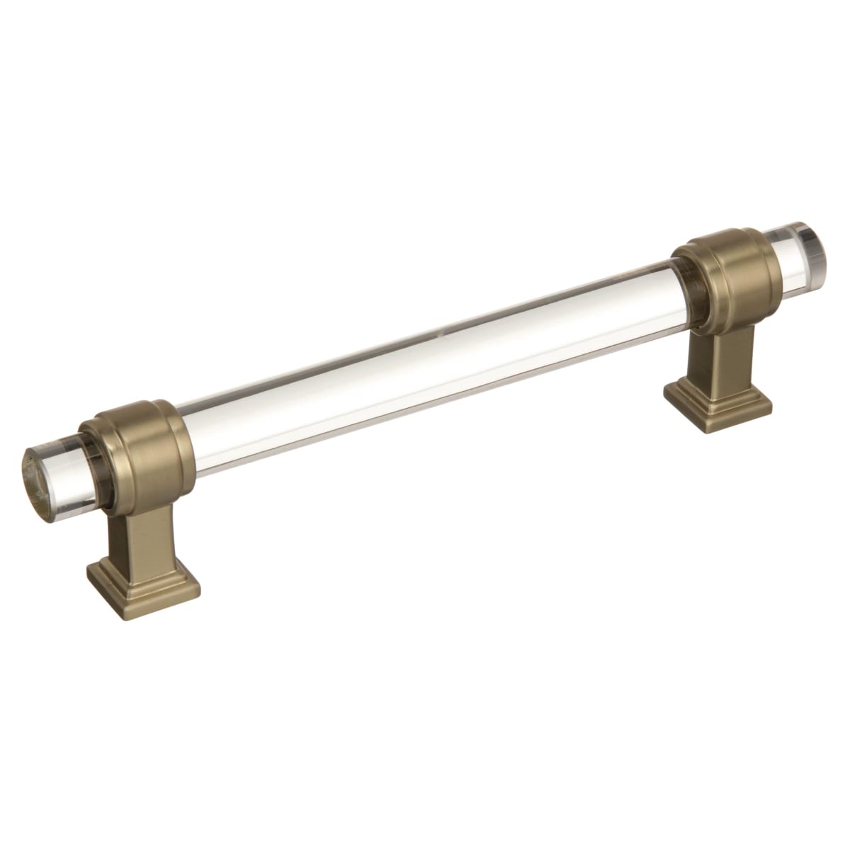 Amerock - BP36655CBBZ - Glacio 5-1/16 Inch Center to Center Bar Cabinet Pull in Clear / Golden Champagne
