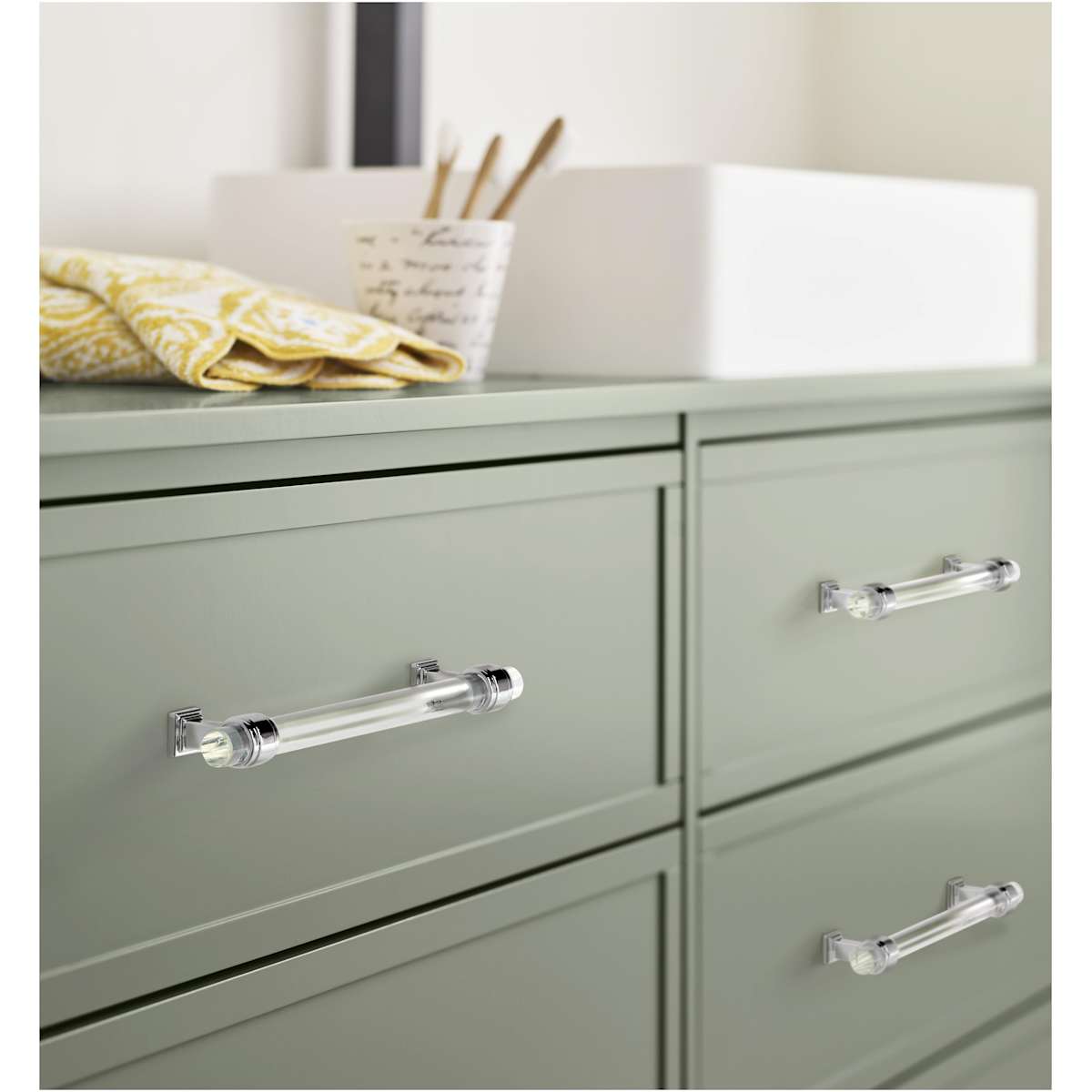 Amerock - BP36656C26 - Glacio 6-5/16 Inch Center to Center Bar Cabinet Pull in Polished Chrome