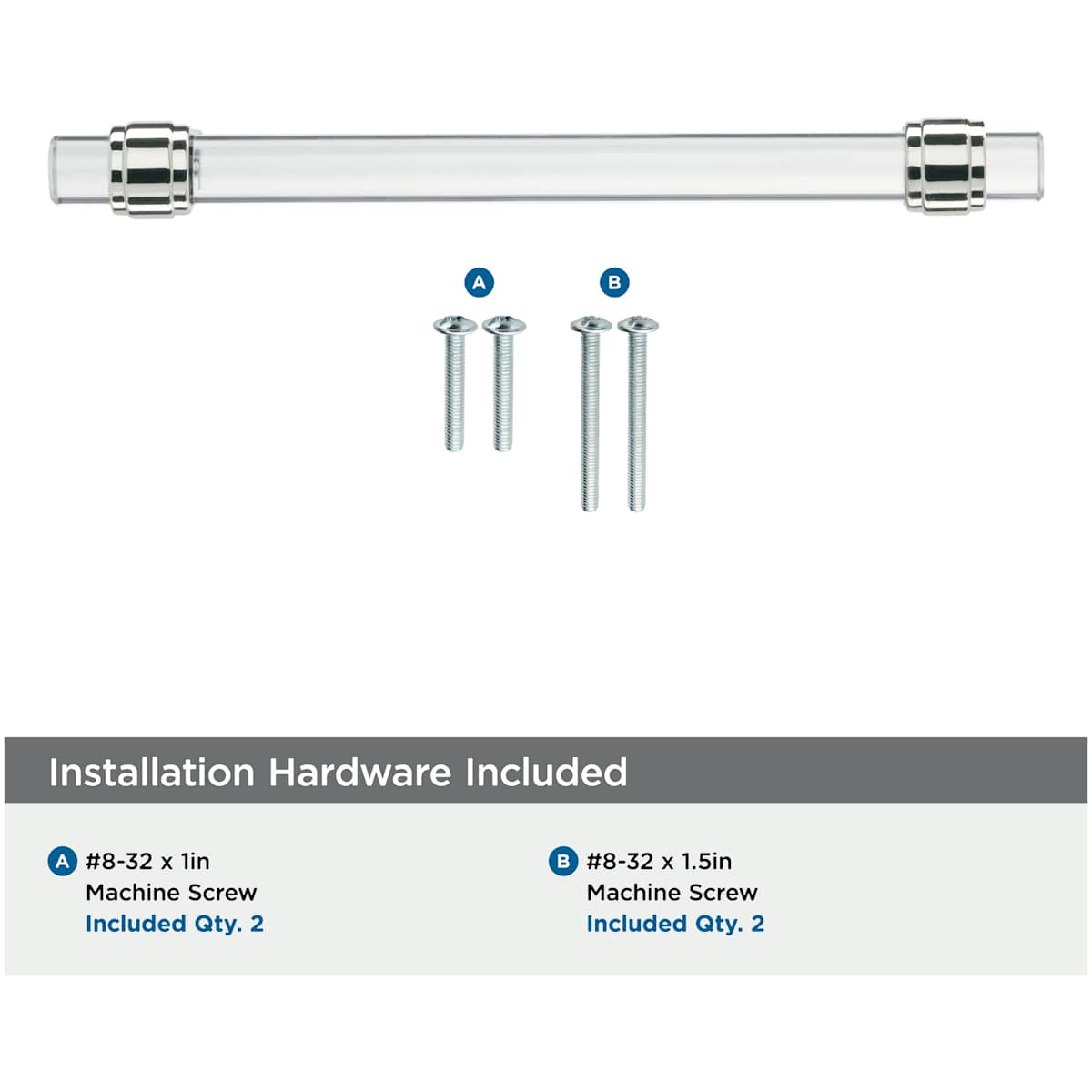 Amerock - BP36656C26 - Glacio 6-5/16 Inch Center to Center Bar Cabinet Pull in Polished Chrome