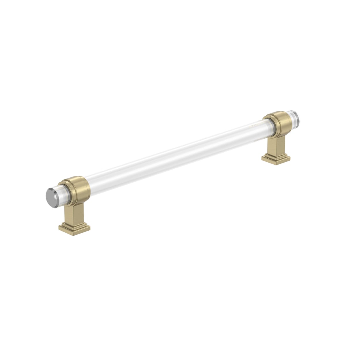 Amerock - BP36661CBBZ - Glacio 8 Inch Center to Center Bar Cabinet Pull in Clear / Golden Champagne
