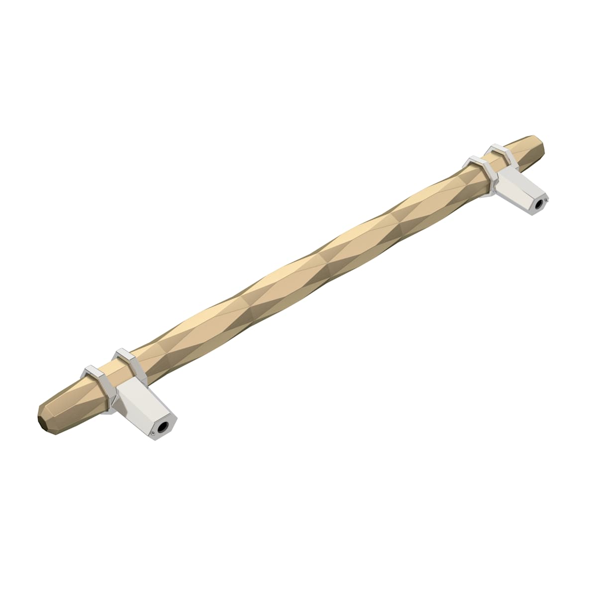 Amerock - BP36663PNBBR - Carrione 8 Inch Center to Center Designer Cabinet Pull in Polished Nickel / Black Bronze