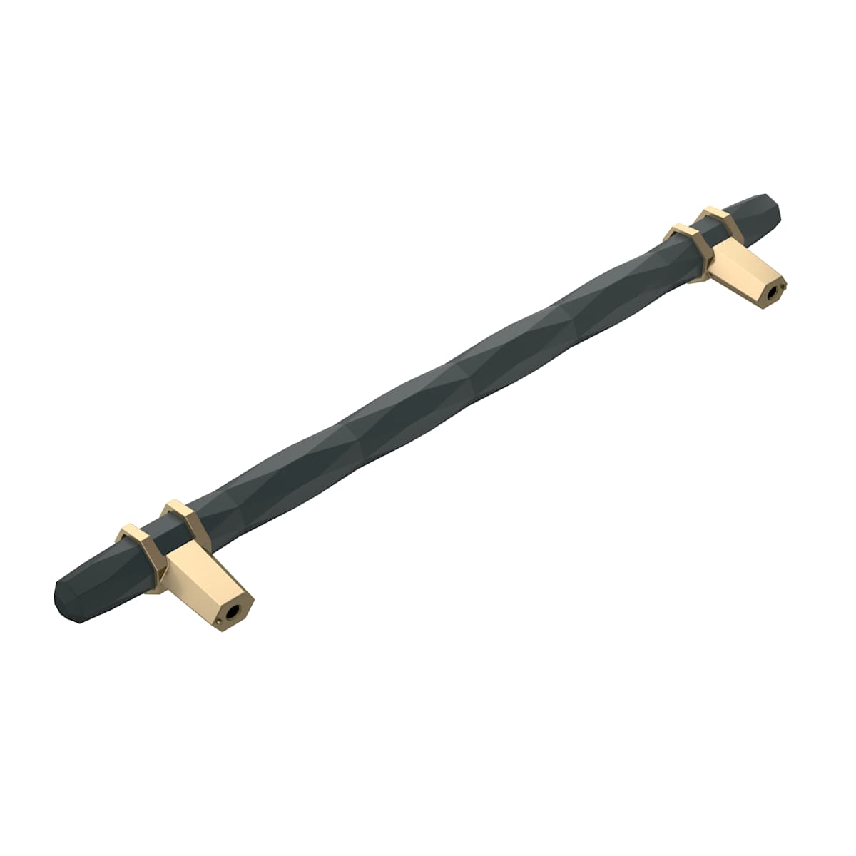 Amerock - BP36663PNBBR - Carrione 8 Inch Center to Center Designer Cabinet Pull in Polished Nickel / Black Bronze
