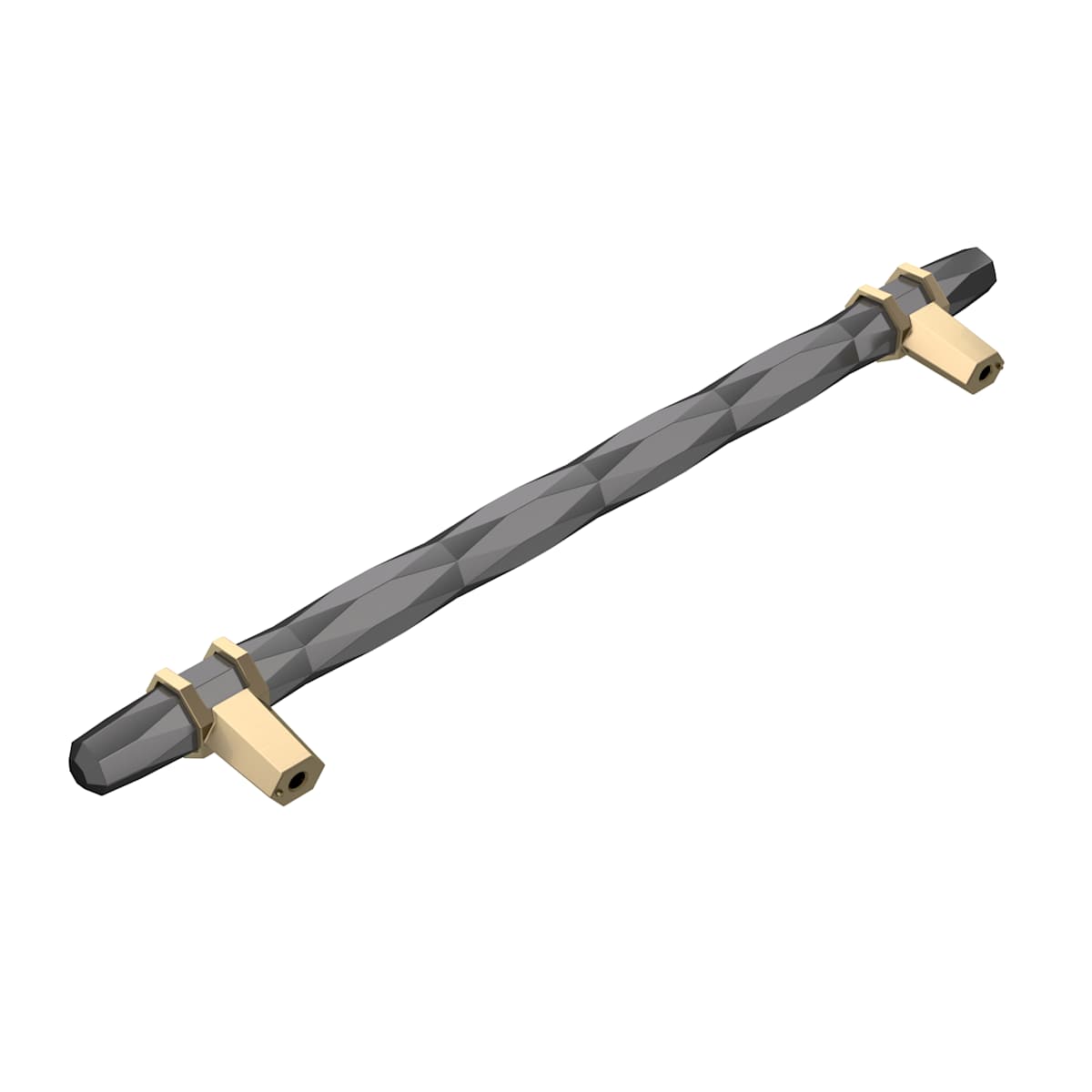 Amerock - BP36663PNBBR - Carrione 8 Inch Center to Center Designer Cabinet Pull in Polished Nickel / Black Bronze