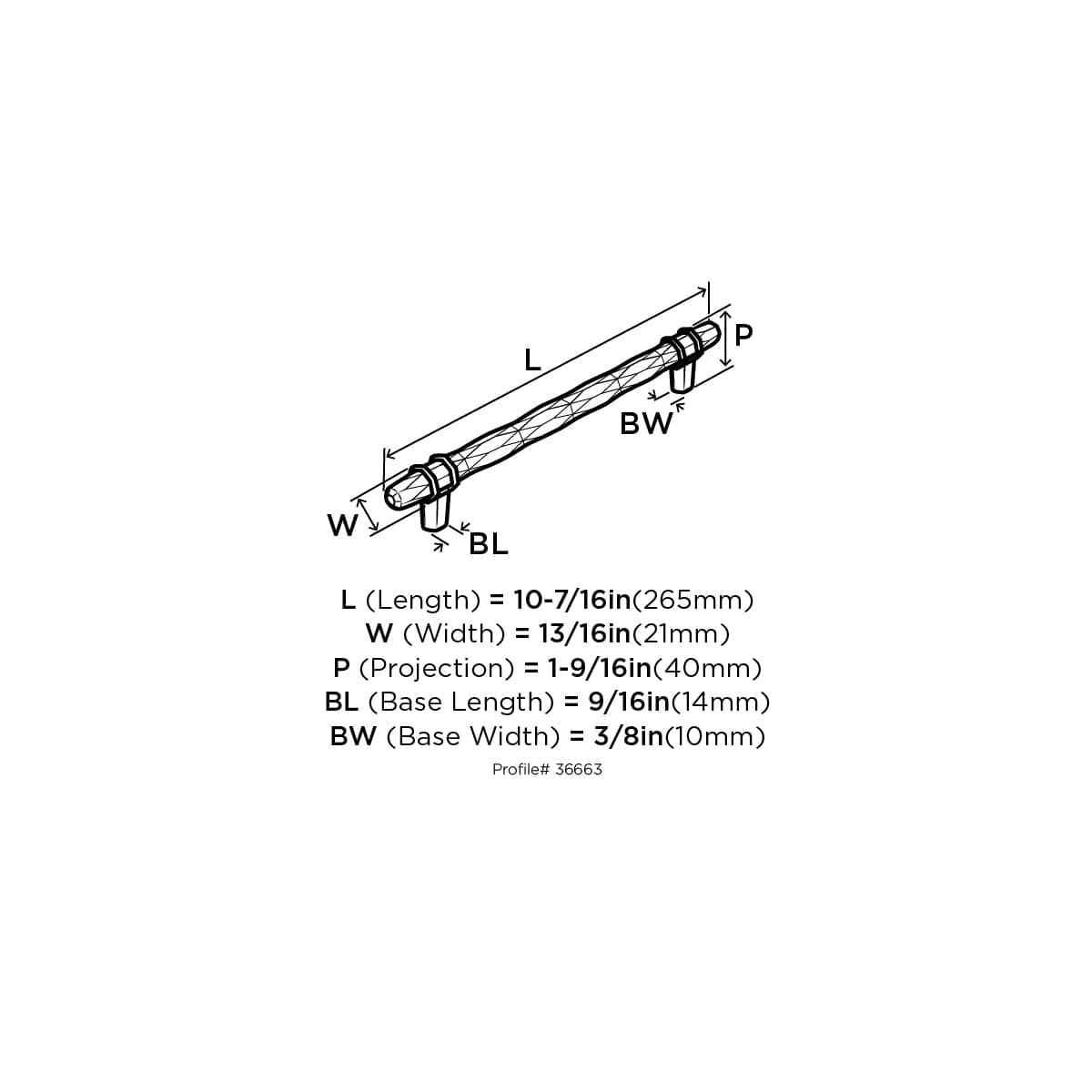 Amerock - BP36663PNBBR - Carrione 8 Inch Center to Center Designer Cabinet Pull in Polished Nickel / Black Bronze