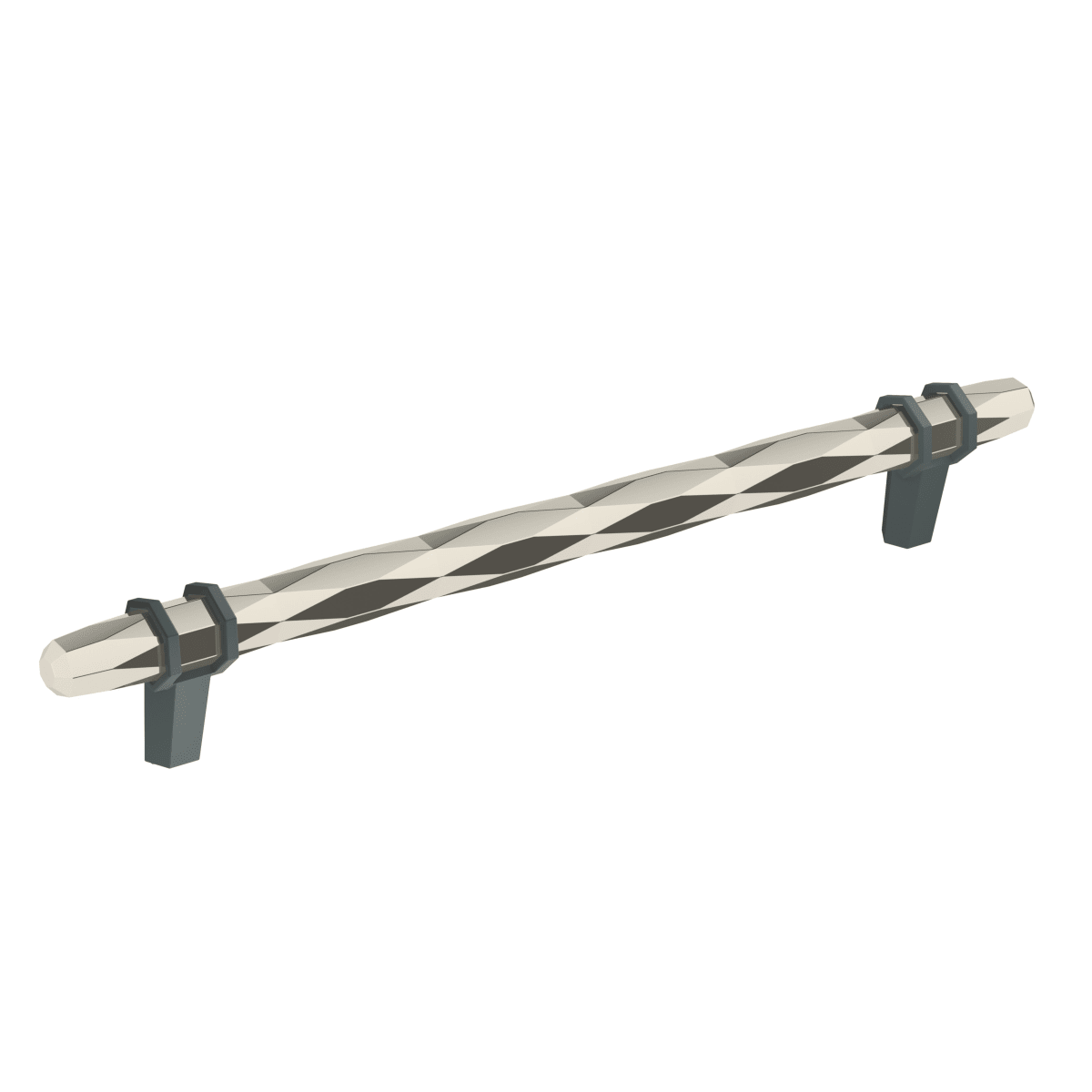 Amerock - BP36663PNBBR - Carrione 8 Inch Center to Center Designer Cabinet Pull in Polished Nickel / Black Bronze