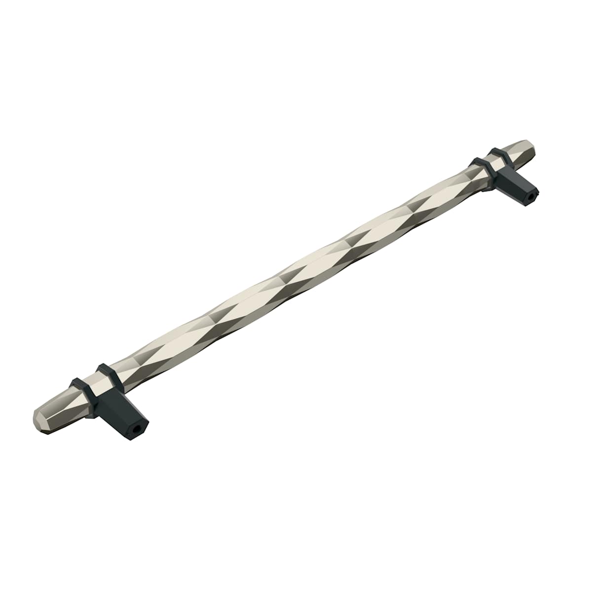 Amerock - BP36664MBKPN - Carrione 10-1/16 Inch Center to Center Designer Cabinet Pull in Marble Black / Polished Nickel