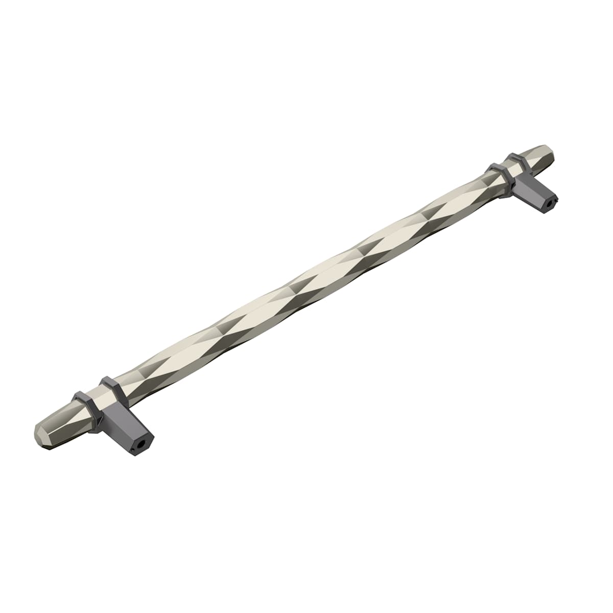 Amerock - BP36664MBKPN - Carrione 10-1/16 Inch Center to Center Designer Cabinet Pull in Marble Black / Polished Nickel