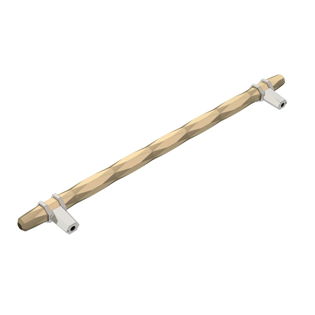 Amerock - BP36664MBKPN - Carrione 10-1/16 Inch Center to Center Designer Cabinet Pull in Marble Black / Polished Nickel
