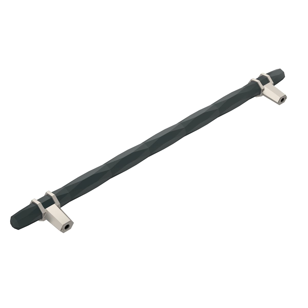 Amerock - BP36664MBKPN - Carrione 10-1/16 Inch Center to Center Designer Cabinet Pull in Marble Black / Polished Nickel