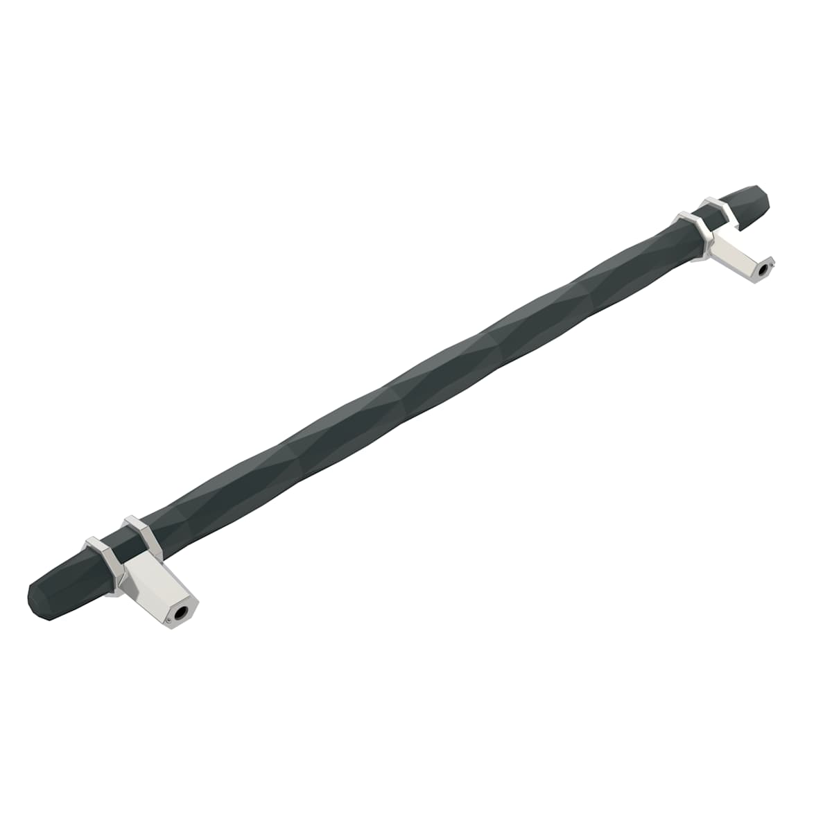 Amerock - BP36664MBKPN - Carrione 10-1/16 Inch Center to Center Designer Cabinet Pull in Marble Black / Polished Nickel
