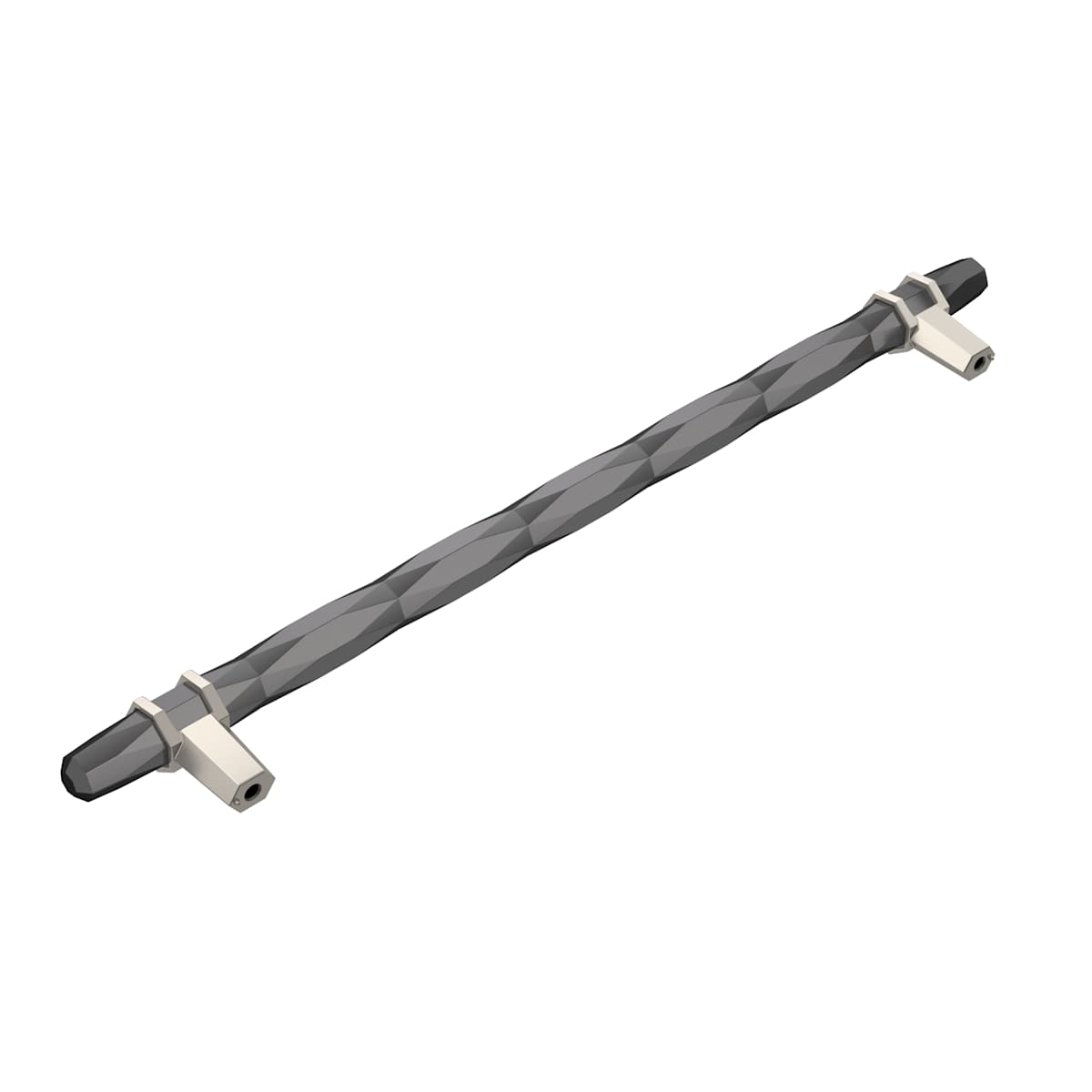 Amerock - BP36664MBKPN - Carrione 10-1/16 Inch Center to Center Designer Cabinet Pull in Marble Black / Polished Nickel