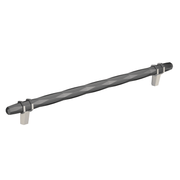 Amerock - BP36664BCRG10 - Carrione 10-1/16 Inch Center to Center Designer Cabinet Pull in Black Chrome / Satin Nickel