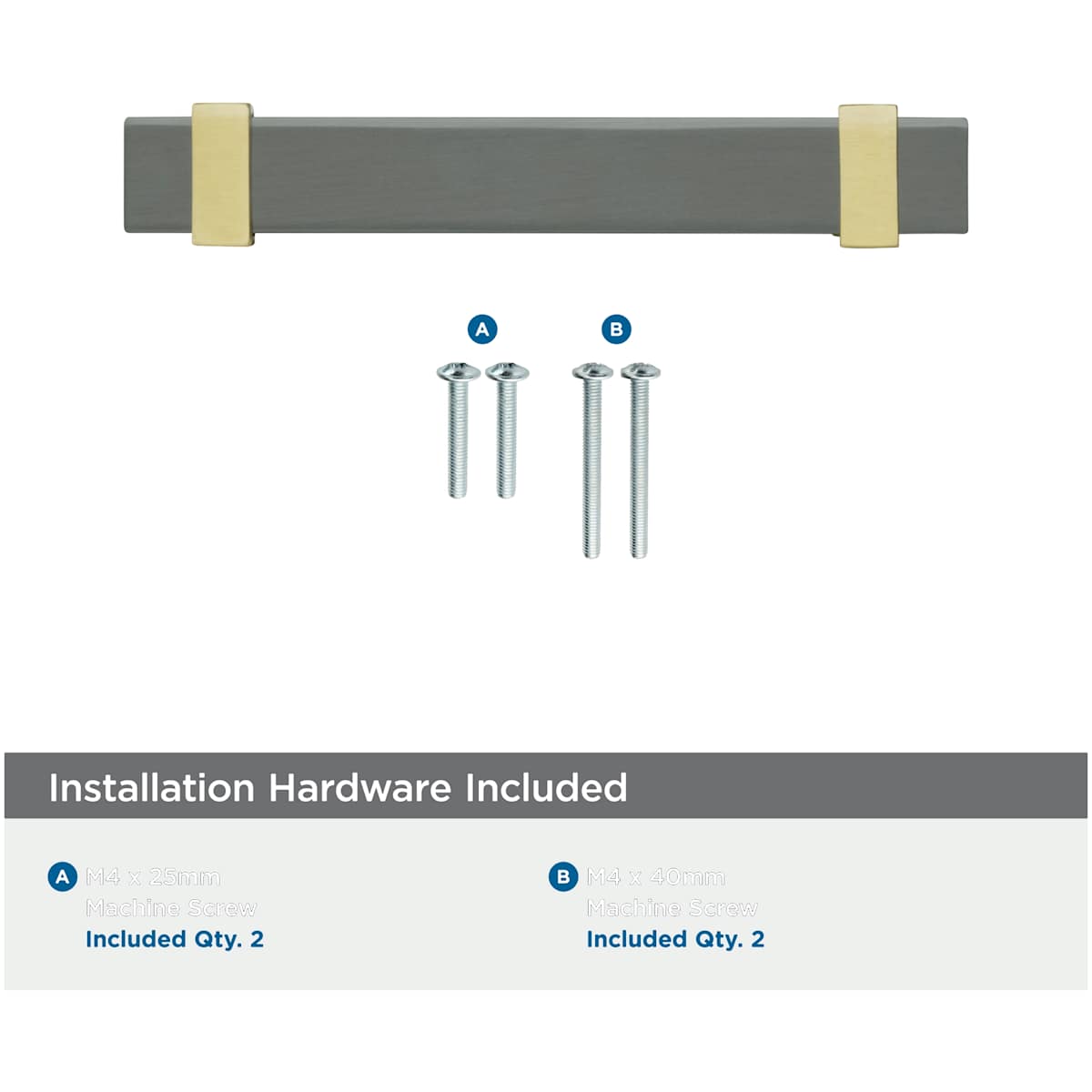 Amerock - BP36681BBZG10 - Overton 3-3/4 Inch Center to Center Bar Cabinet Pull in Golden Champagne / Satin Nickel