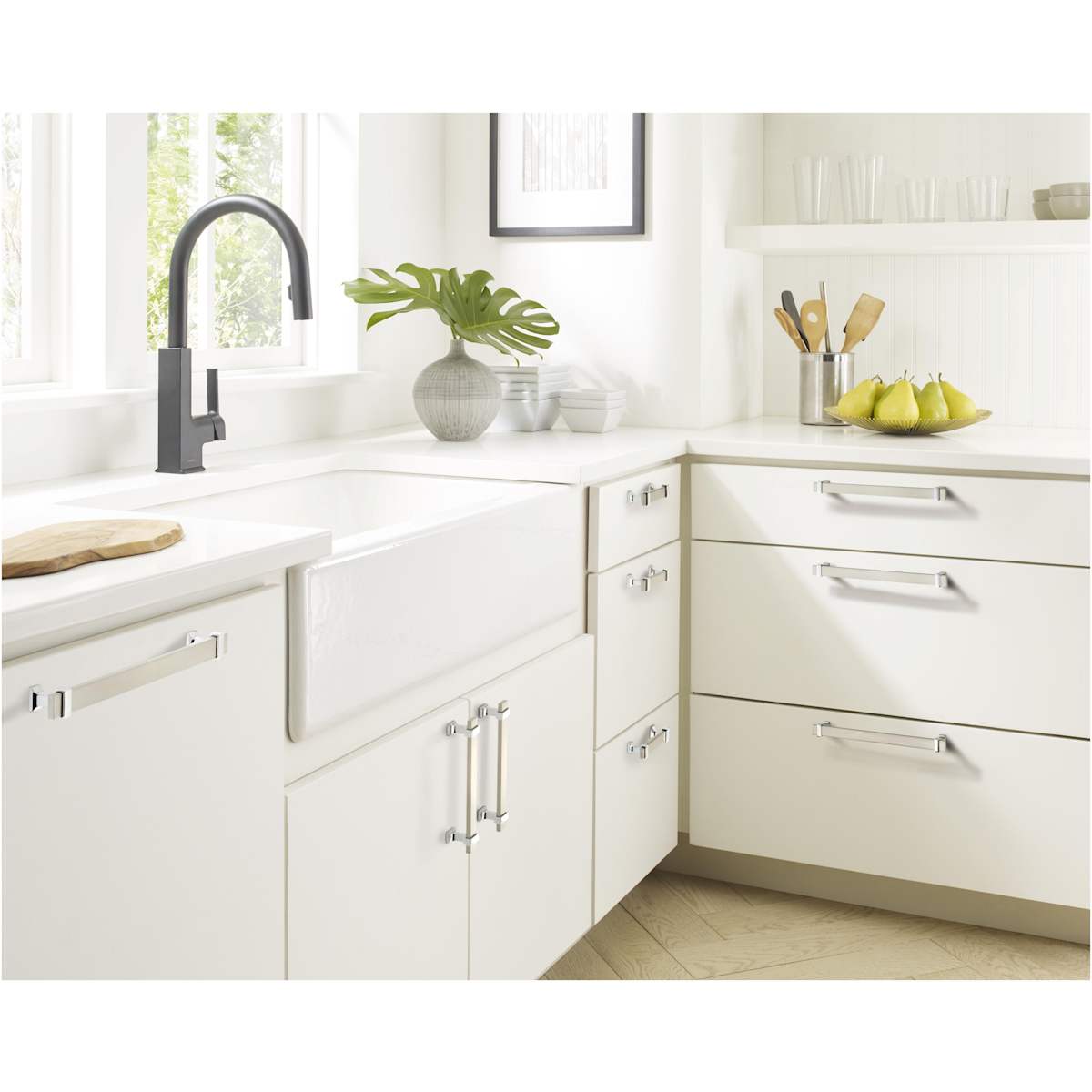Amerock - BP36682BMBBBZ - Overton 5-1/16 Inch Center to Center Bar Cabinet Pull in Brushed Matte Black / Golden Champagne