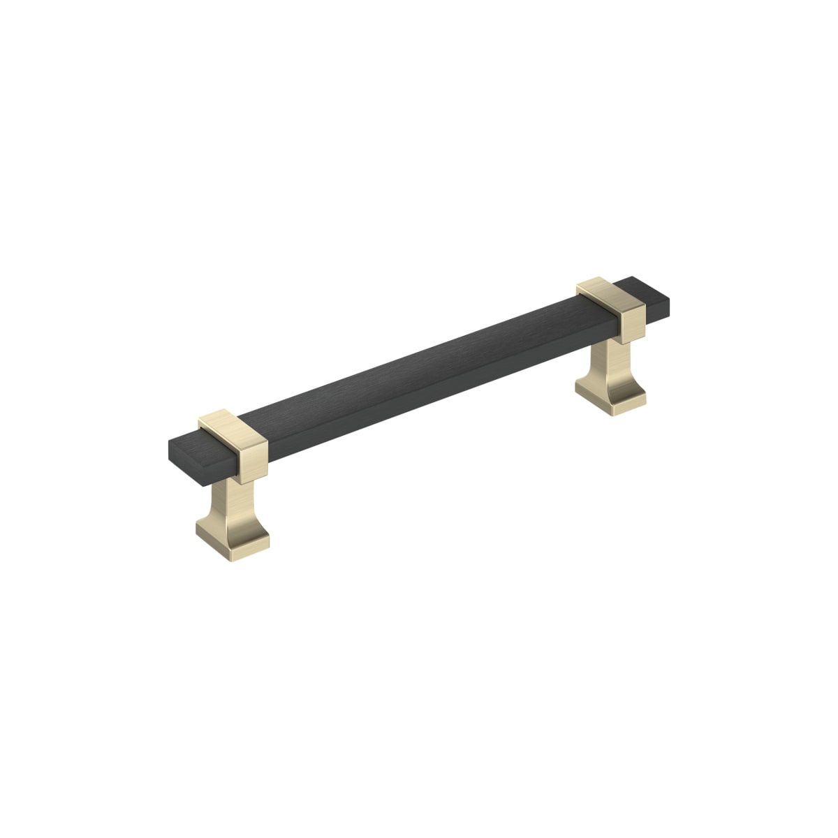 Amerock - BP36682BMBBBZ - Overton 5-1/16 Inch Center to Center Bar Cabinet Pull in Brushed Matte Black / Golden Champagne