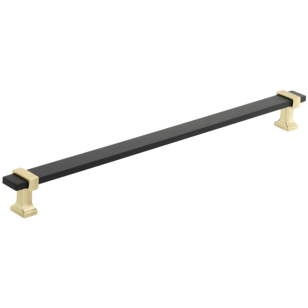 Amerock - BP36685BMBBGL - Overton 11-5/16 Inch Center to Center Bar Cabinet Pull in Brushed Matte Black / Brushed Gold