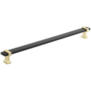 Amerock - BP36685BMBBGL - Overton 11-5/16 Inch Center to Center Bar Cabinet Pull in Brushed Matte Black / Brushed Gold