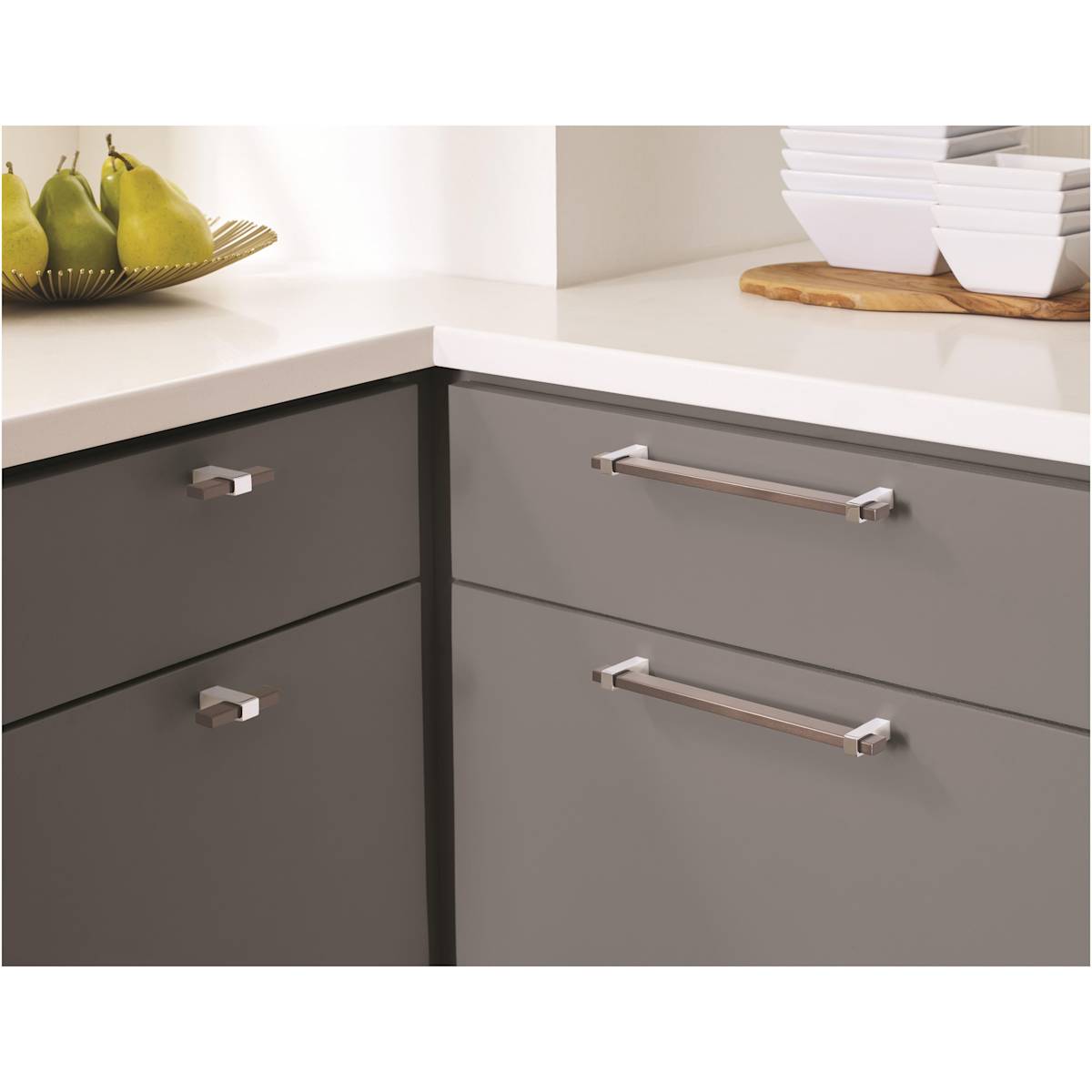 Amerock - BP36720MBCZ - Mulino 5/16 Inch Bar Cabinet Knob in Matte Black / Champagne Bronze