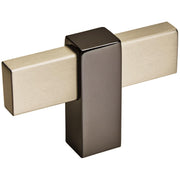 Amerock - BP36720SCBN - Mulino 5/16 Inch Bar Cabinet Knob in Silver Champagne / Black Nickel