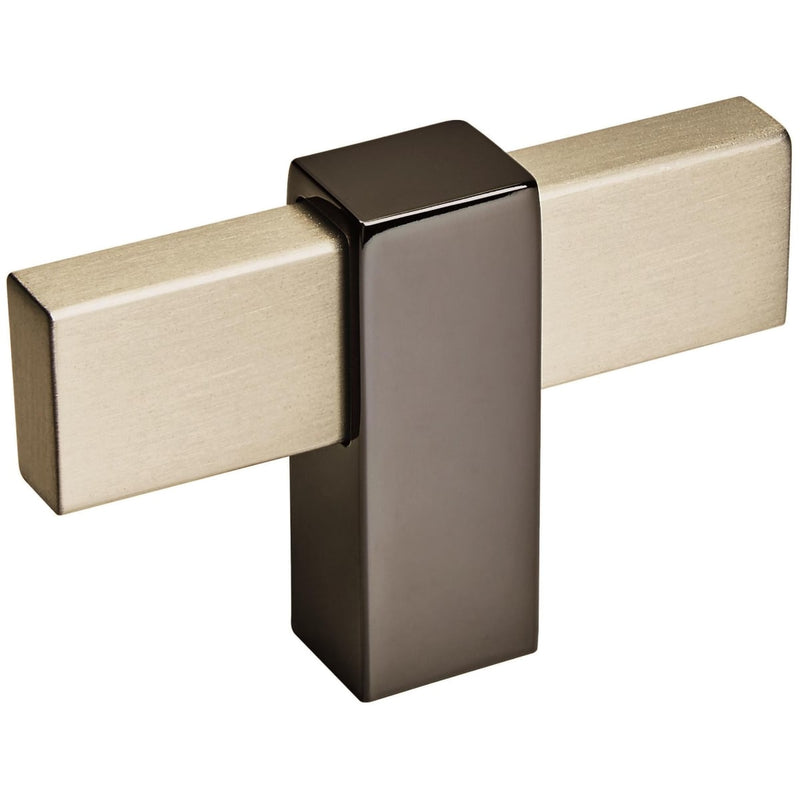 Amerock - BP36720SCBN - Mulino 5/16 Inch Bar Cabinet Knob in Silver Champagne / Black Nickel
