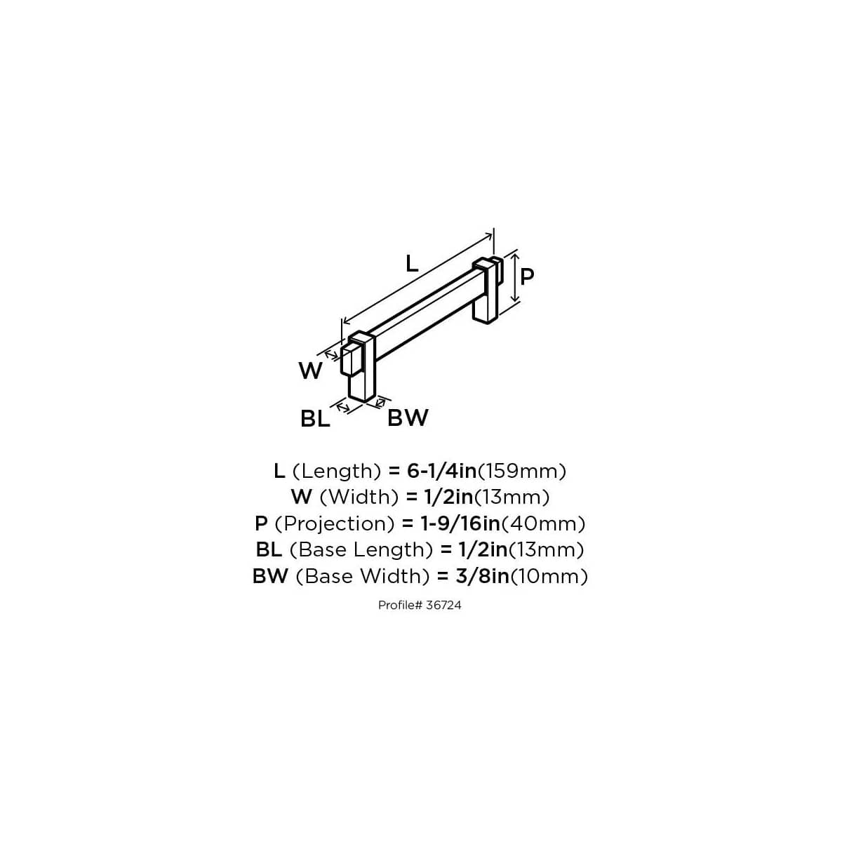 Amerock - BP36724G1026 - Mulino 5-1/16 Inch Center to Center Bar Cabinet Pull in Satin Nickel / Polished Chrome