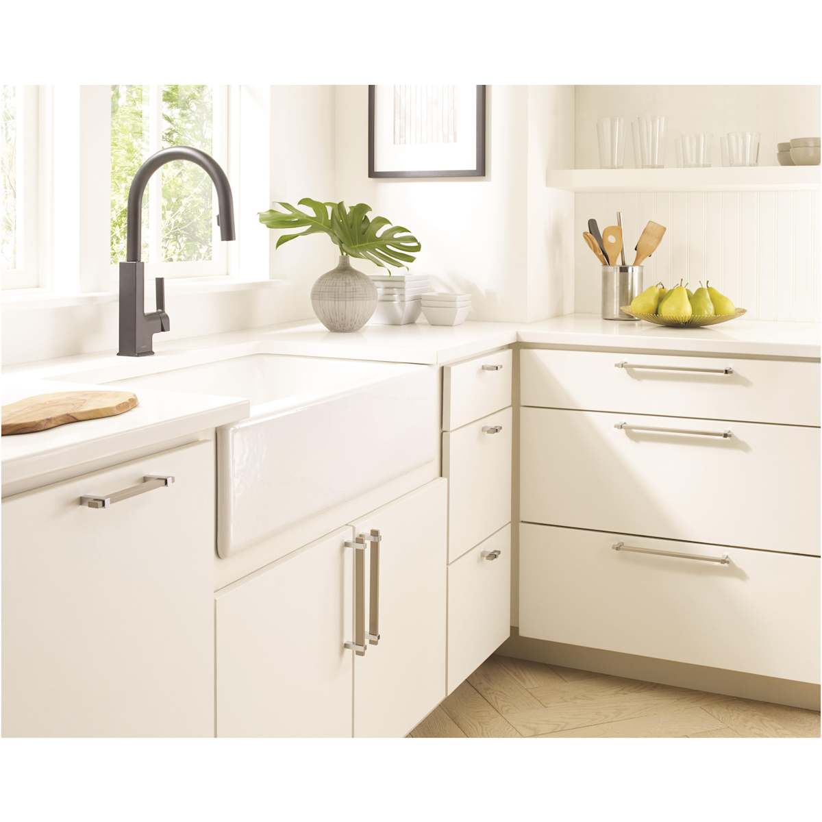 Amerock - BP36725BBZMB - Mulino 7-9/16 Inch Center to Center Bar Cabinet Pull in Golden Champagne / Matte Black