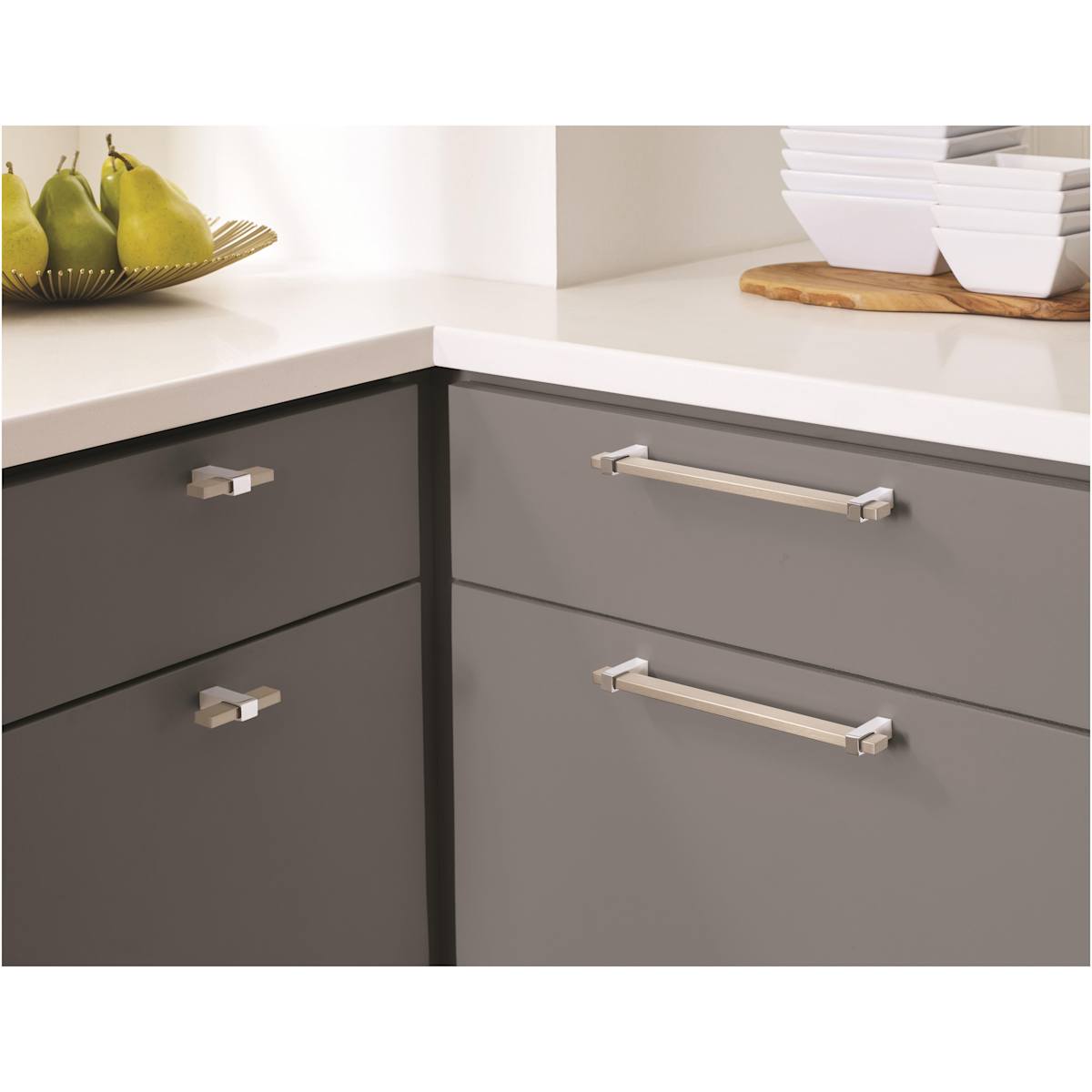 Amerock - BP36725BBZMB - Mulino 7-9/16 Inch Center to Center Bar Cabinet Pull in Golden Champagne / Matte Black