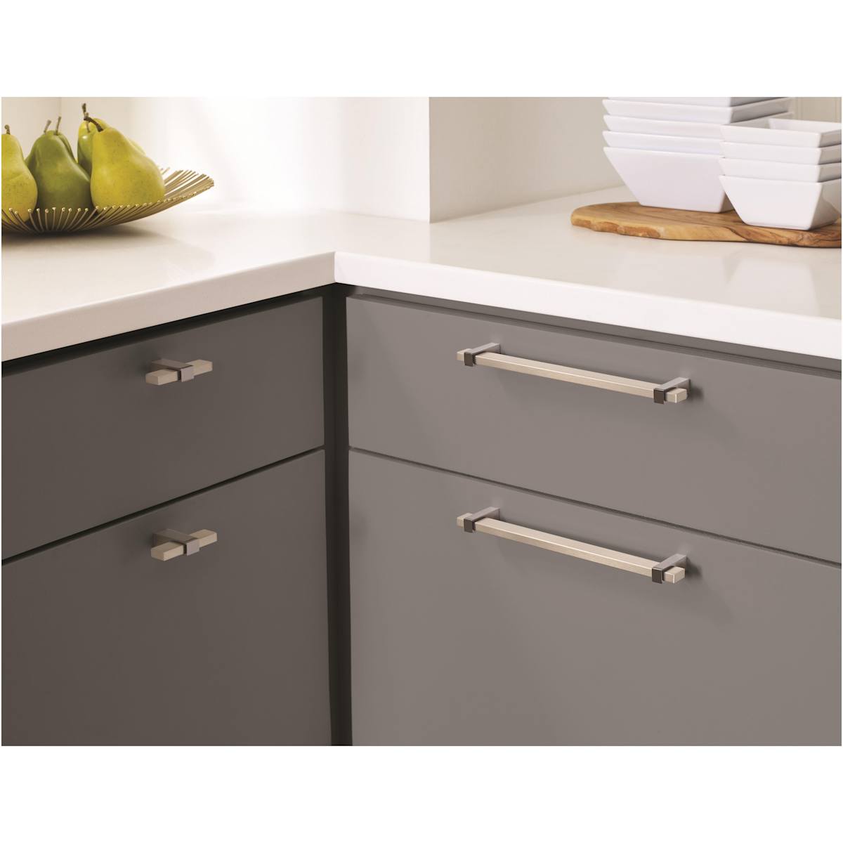 Amerock - BP36725BBZMB - Mulino 7-9/16 Inch Center to Center Bar Cabinet Pull in Golden Champagne / Matte Black