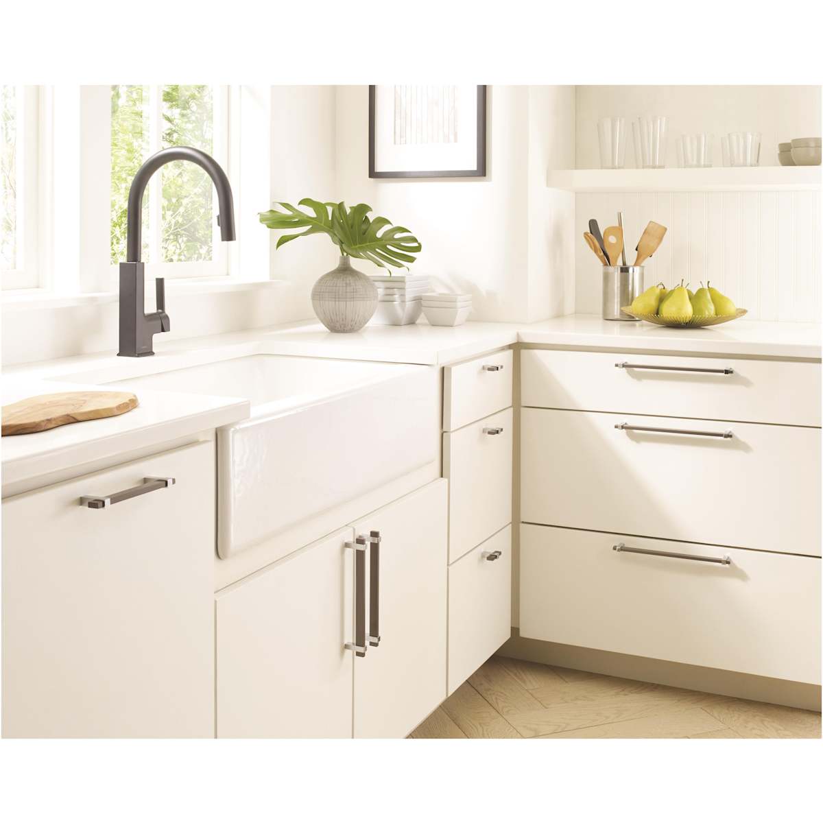 Amerock - BP36725BBZMB - Mulino 7-9/16 Inch Center to Center Bar Cabinet Pull in Golden Champagne / Matte Black