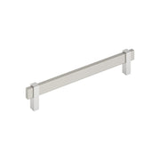 Amerock - BP36725G1026 - Mulino 7-9/16 Inch Center to Center Bar Cabinet Pull in Satin Nickel / Polished Chrome