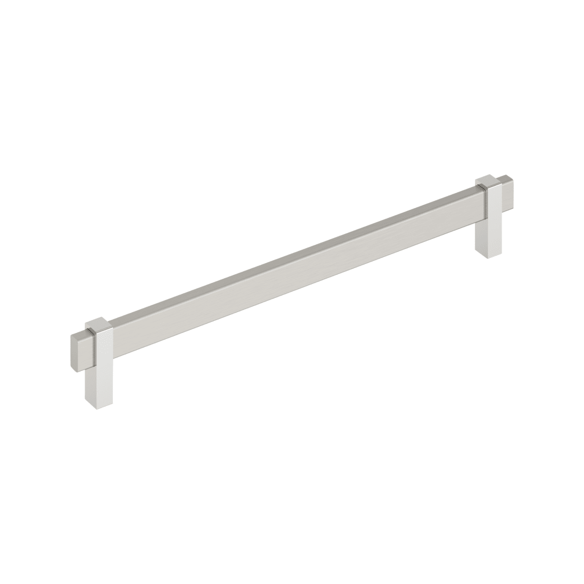 Amerock - BP36726G1026 - Mulino 10-1/16 Inch Center to Center Bar Cabinet Pull in Satin Nickel / Polished Chrome