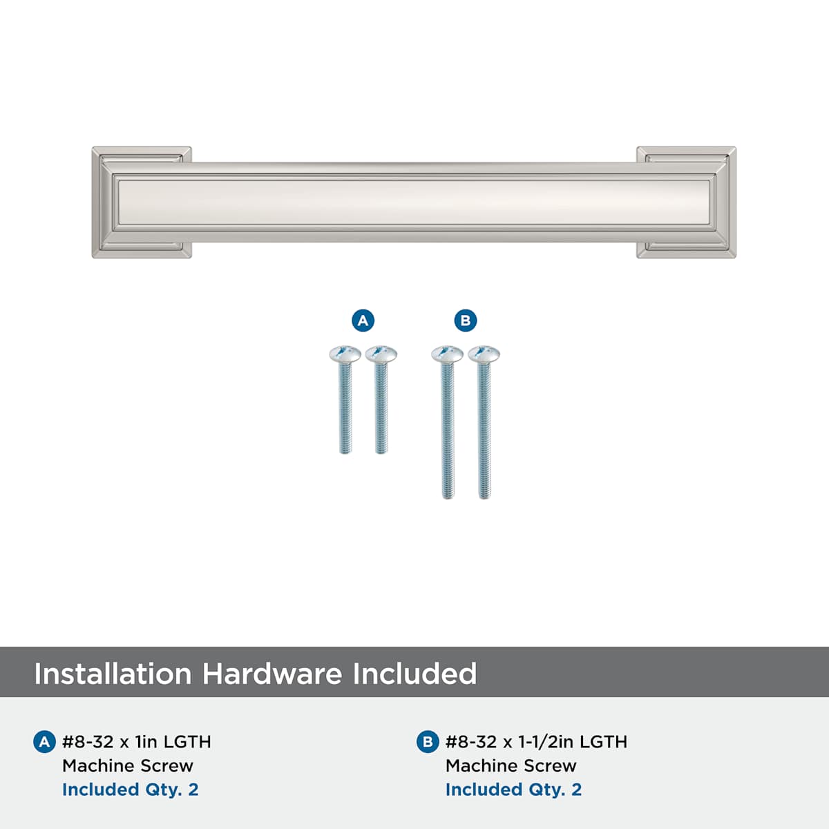 Amerock - BP36759G10 - Appoint 3-3/4 Inch Center to Center Handle Cabinet Pull in Satin Nickel
