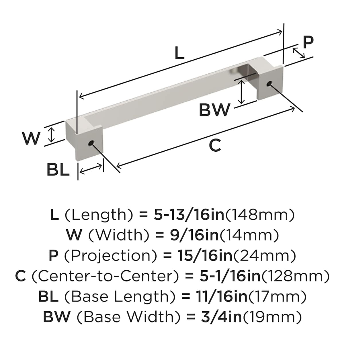 Amerock - BP36760BBZ - Appoint 5-1/16 Inch Center to Center Handle Cabinet Pull in Golden Champagne