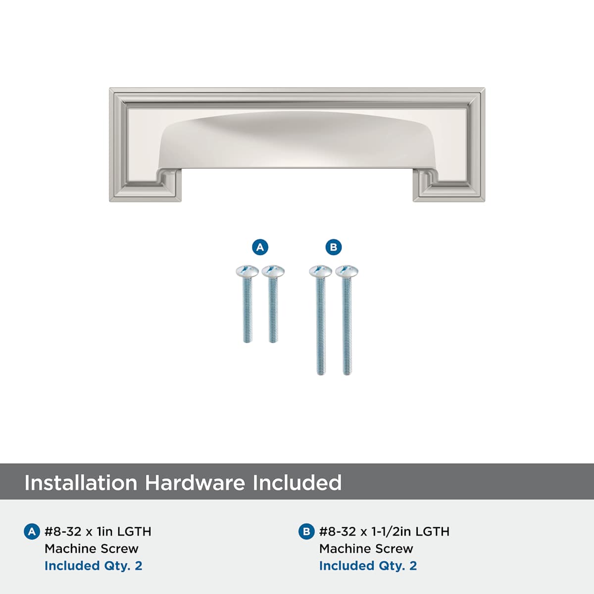 Amerock - BP36762CZ - Appoint 3 and 3-3/4 Inch Dual Center to Center Cup Cabinet Pull in Champagne Bronze