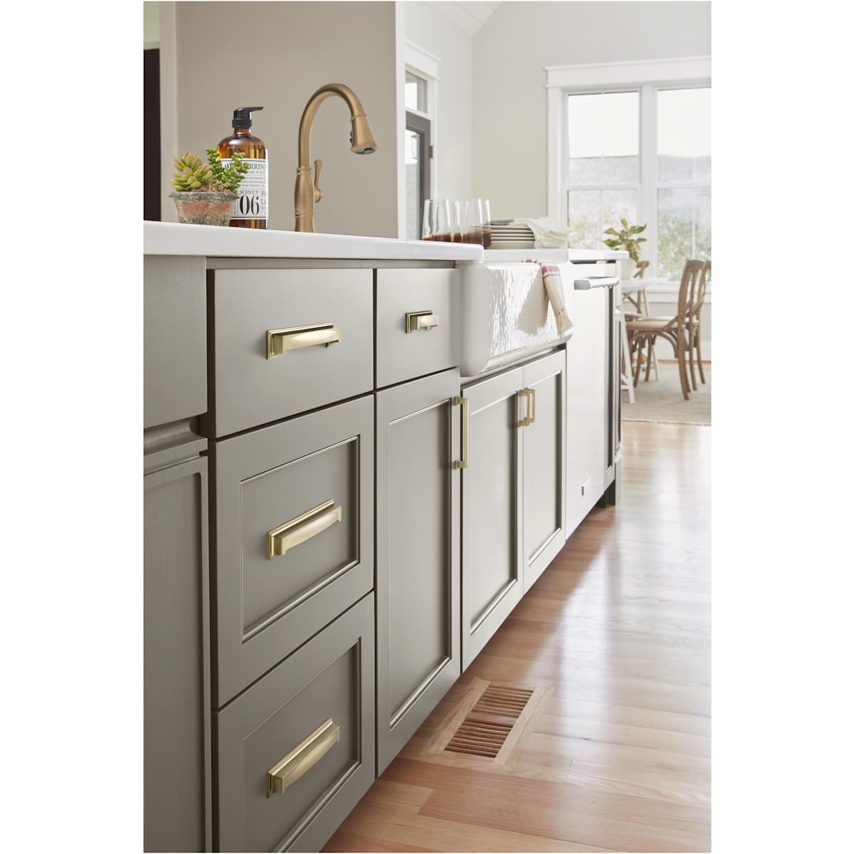 Amerock - BP36763BBZ - Appoint 5-1/16 and 6-5/16 Inch Dual Center to Center Cup Cabinet Pull in Golden Champagne