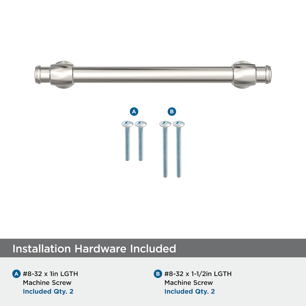 Amerock - BP36767G10 - Winsome 5-1/16 Inch Center to Center Bar Cabinet Pull in Satin Nickel