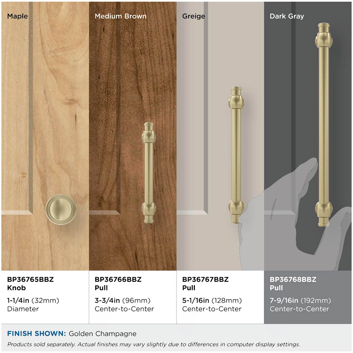 Amerock - BP36768CZ - Winsome 7-9/16 Inch Center to Center Bar Cabinet Pull in Champagne Bronze