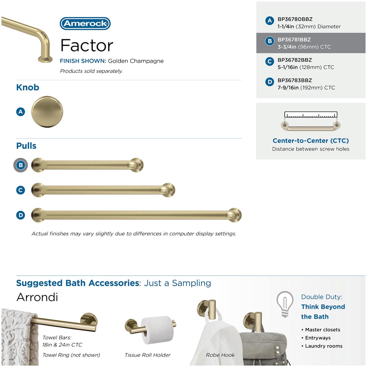 Amerock - BP36781G10 - Factor 3-3/4 Inch Center to Center Handle Cabinet Pull in Satin Nickel