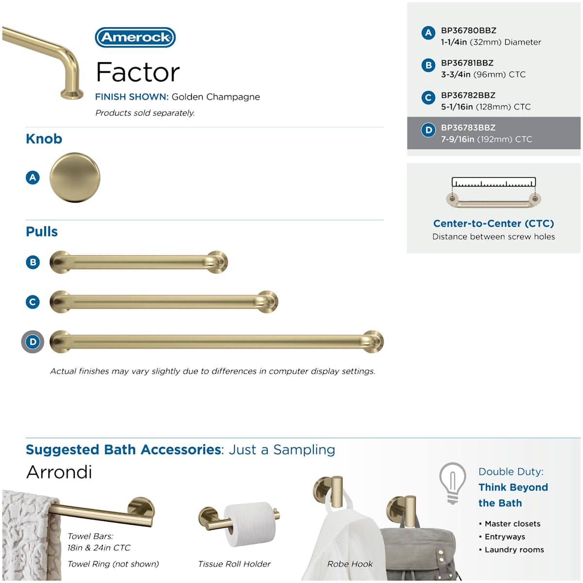 Amerock - BP36783PN - Factor 7-9/16 Inch Center to Center Handle Cabinet Pull in Polished Nickel