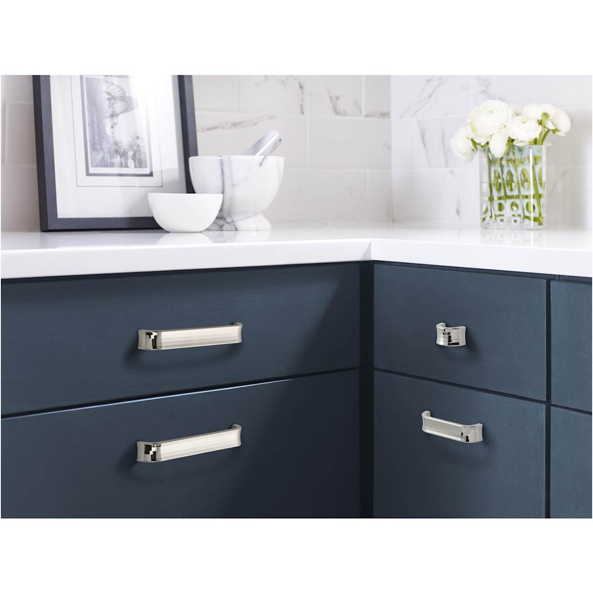 Amerock - BP36812PN - Concentric 3-3/4 Inch Center to Center Handle Cabinet Pull in Polished Nickel