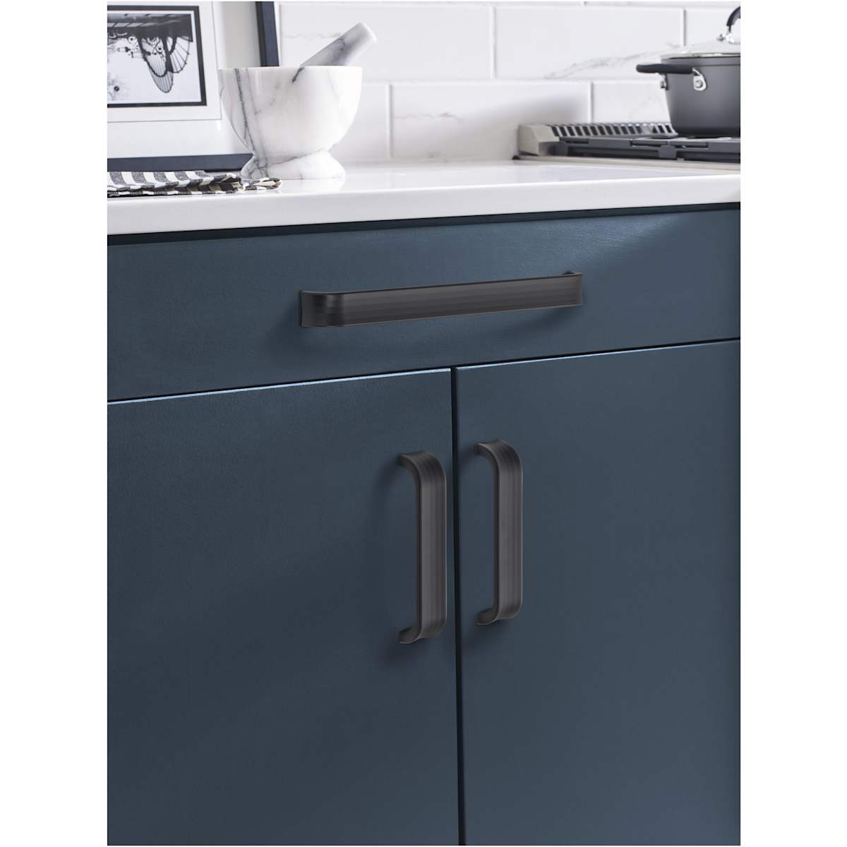 Amerock - BP36816MB - Concentric 10-1/16 Inch Center to Center Handle Cabinet Pull in Matte Black