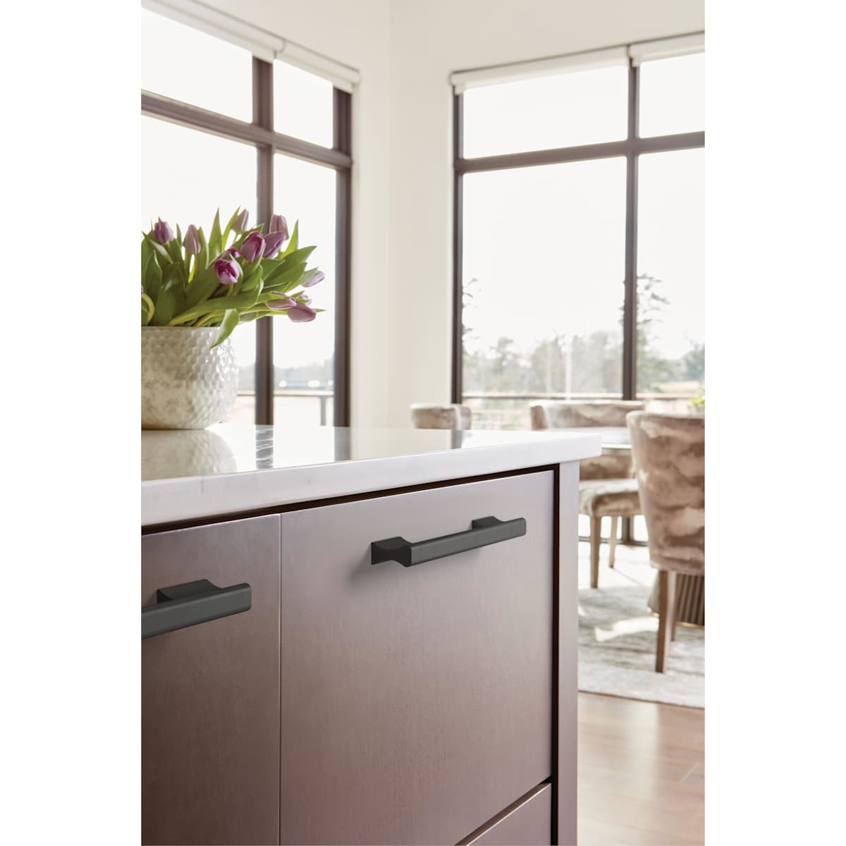 Amerock - BP36839FB - Status 6-5/16 Inch Center to Center Handle Cabinet Pull in Matte Black