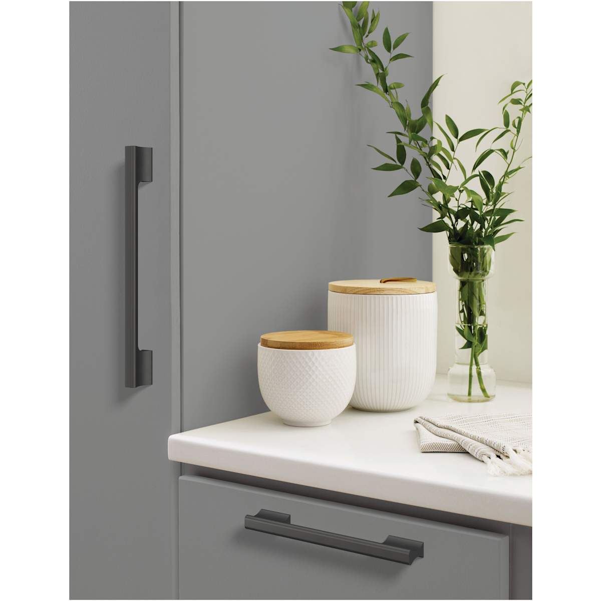 Amerock - BP36839FB - Status 6-5/16 Inch Center to Center Handle Cabinet Pull in Matte Black
