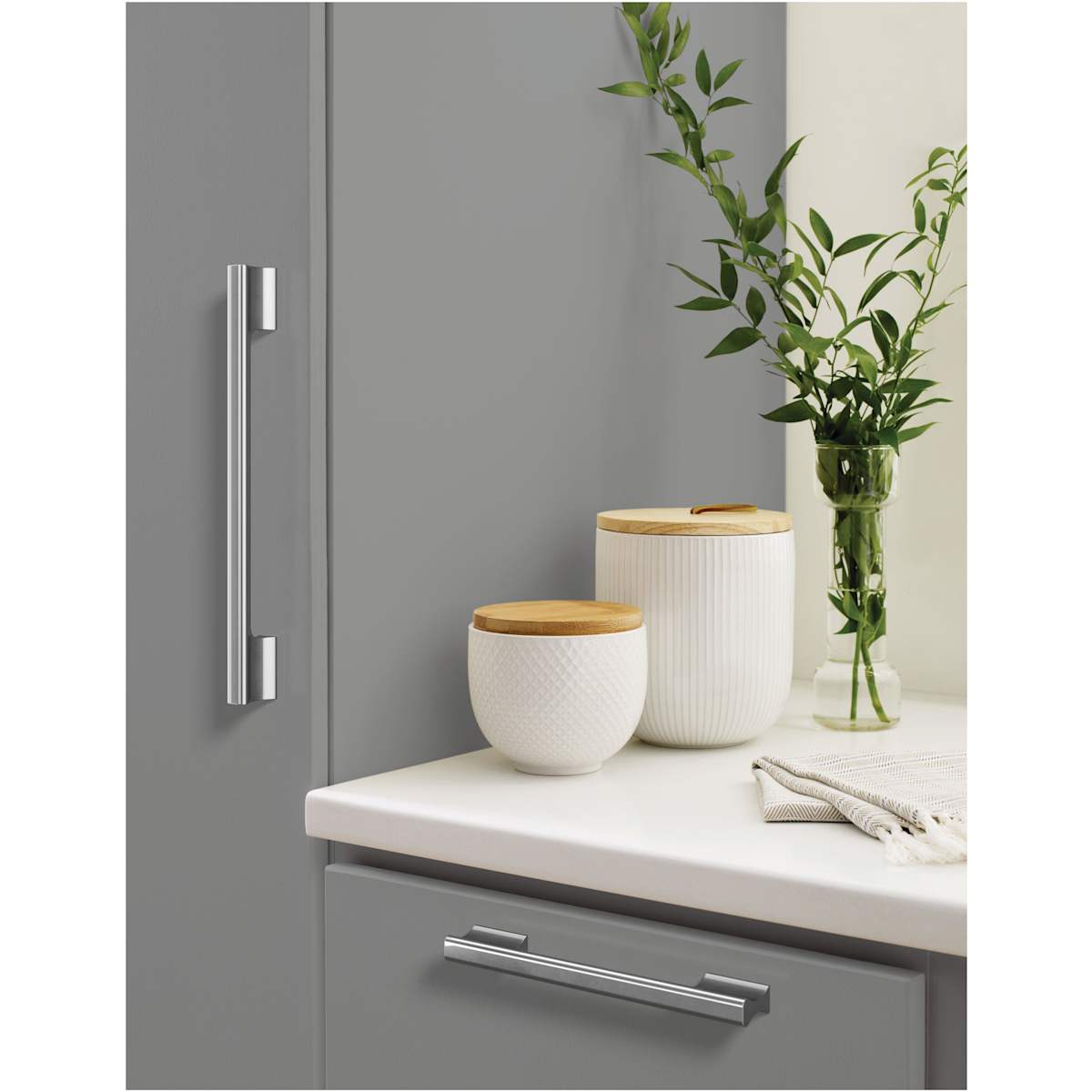 Amerock - BP36839FB - Status 6-5/16 Inch Center to Center Handle Cabinet Pull in Matte Black
