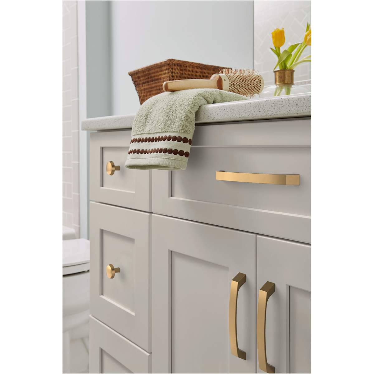 Amerock - BP36843CZ - Premise 1-1/4 Inch Mushroom Cabinet Knob in Champagne Bronze