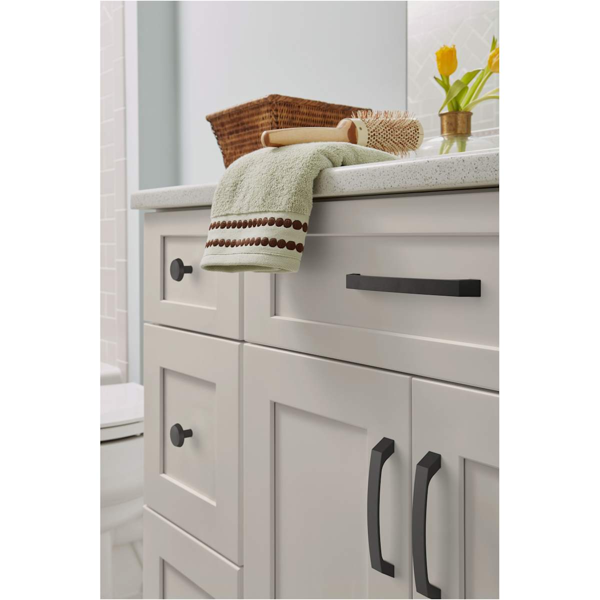 Amerock - BP36843CZ - Premise 1-1/4 Inch Mushroom Cabinet Knob in Champagne Bronze